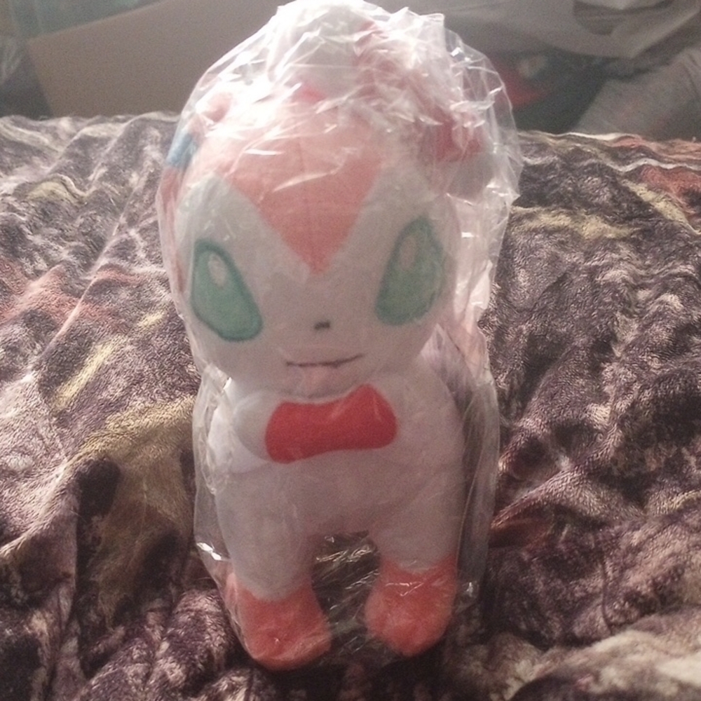 Pokemon Sylveon Stuffed Animal - White and Pink